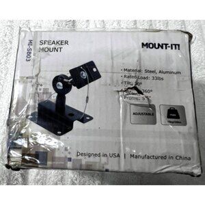 Mount-It! Speaker Mount MI-SB03 Steel/Aluminum Adjustable 33lbs Load 360° Tilt 9